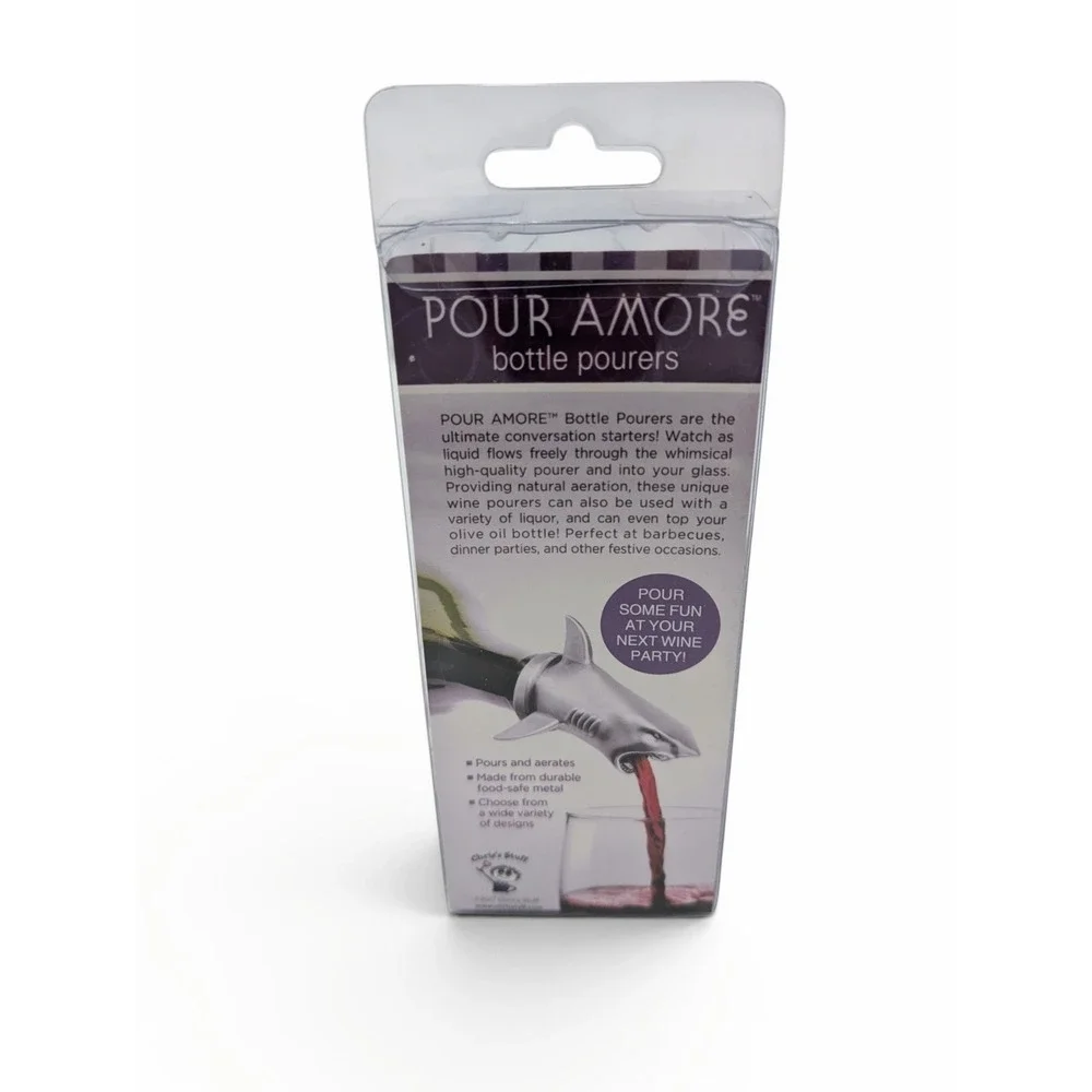 Chris's Stuff Pour Amore Golf Ball Wine Bottle Pourer Aerator Open Box
